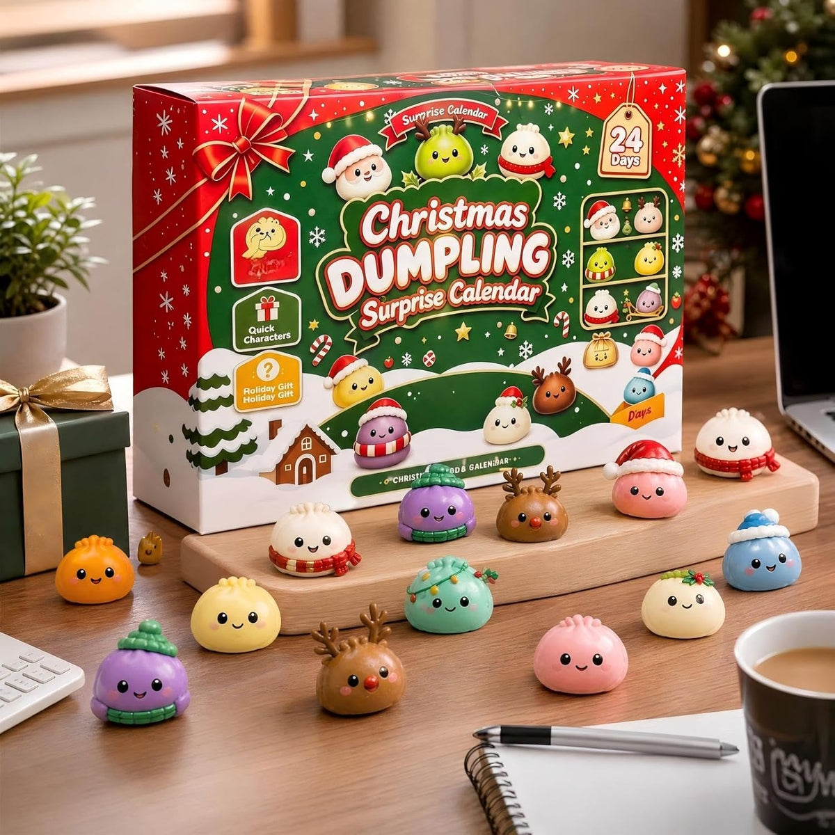Christmas Dumpling Advent Calendar, 24 Days Of Cute Squishies 686334
