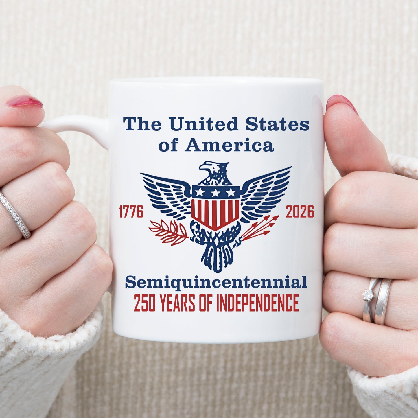 250 Years of Independence Mug | Happy 250th Birthday USA Mug | America 250th Anniversary White Mug Accent Mug 682595