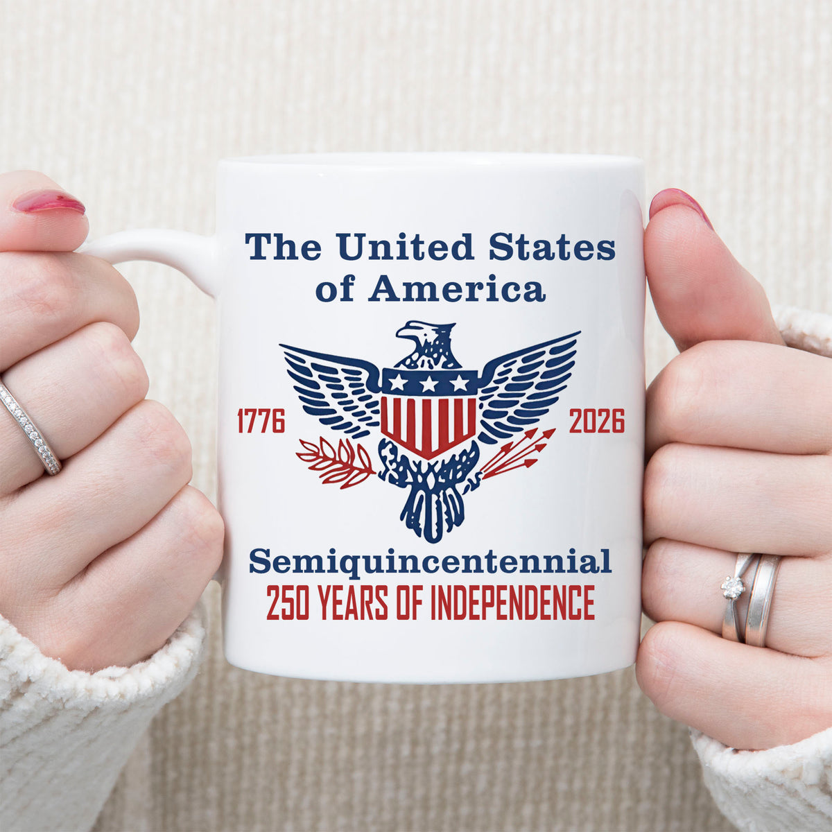 250 Years of Independence Mug | Happy 250th Birthday USA Mug | America 250th Anniversary White Mug Accent Mug 682595