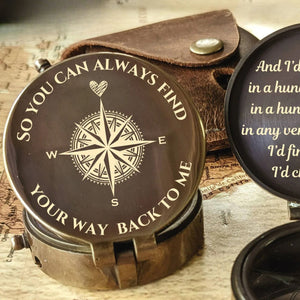 Personalized Compass | Custom Engraved Compass | Gift For Him | Valentine's Day Gifts | Long Distance Gift 684181