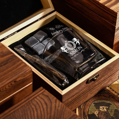 Groomsmen Gifts | Personalized Engraved Whiskey Glass | Custom Name Whisky Glass | Gifts for Dad 684773