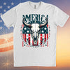 America Cow Skull 4th Of July Flag Shirt | Fourth Of July T-Shirt | Patriotic Flag Shirt | Independence Day Tee 682305