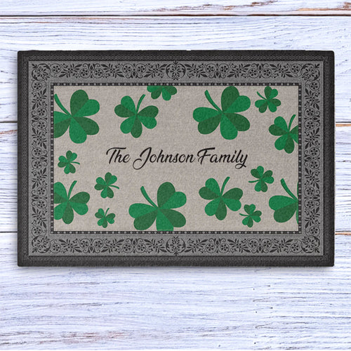 St.Patrick's Day Family Personalized Custom Doormat