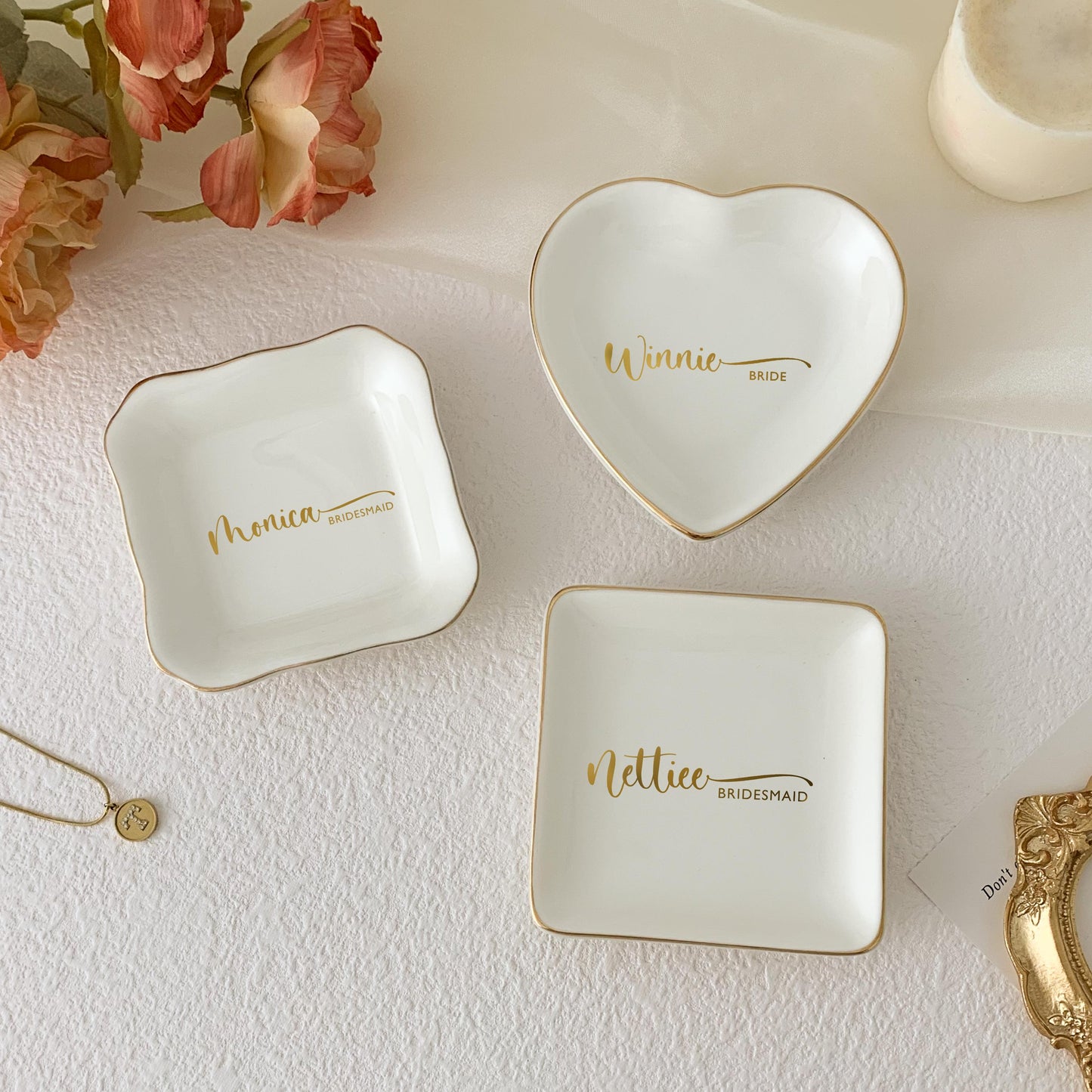 Personalized Mother's Day Jewelry Dish, Custom Name Ring Dish Gift For Mom 684844