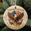 United States 250 Years Anniversary Ceramic Ornament | Patriotic Christmas Ornament 683447