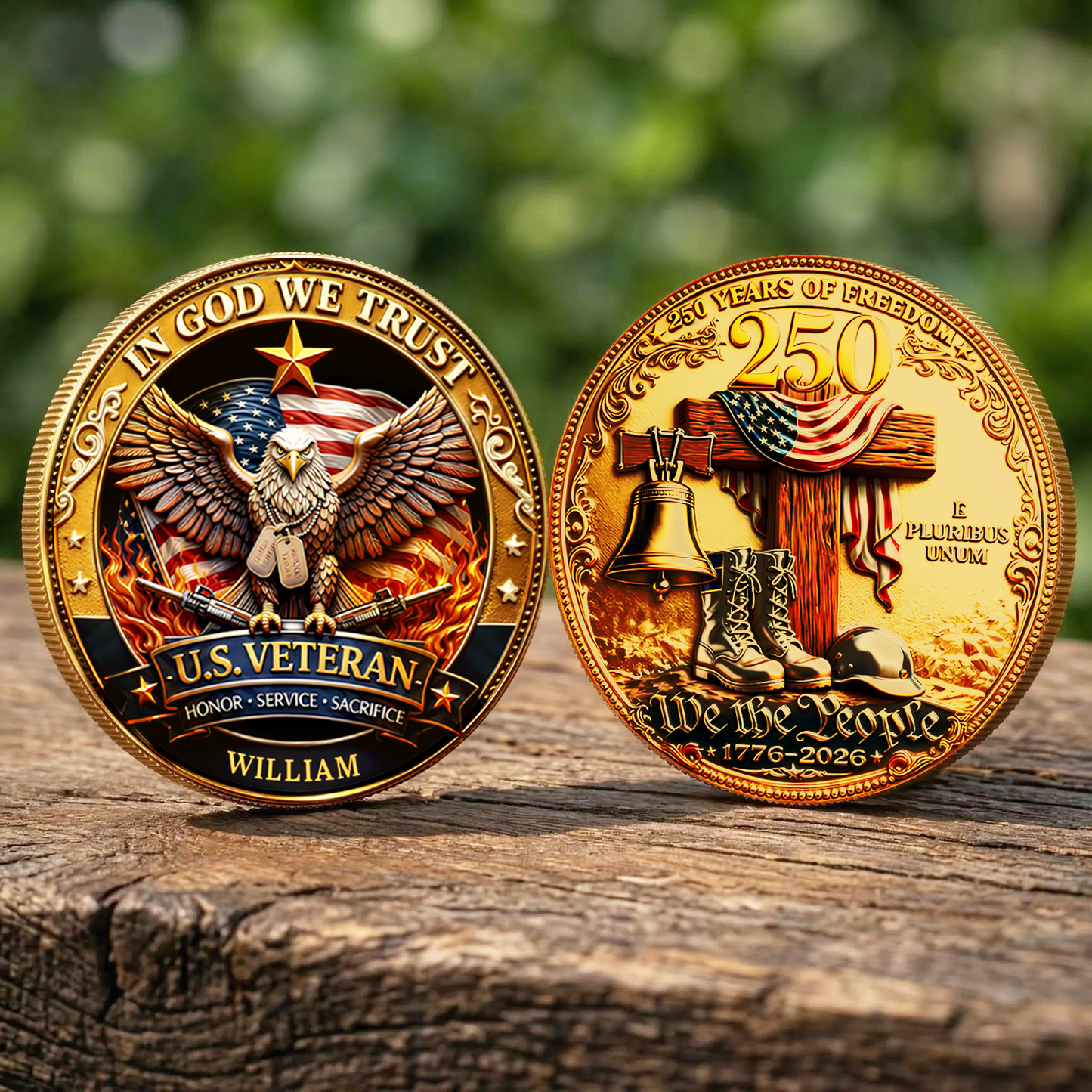 USA 250 Years Of Freedom Commemorative Coin | Patriotic Coin Gift For Veteran 684637