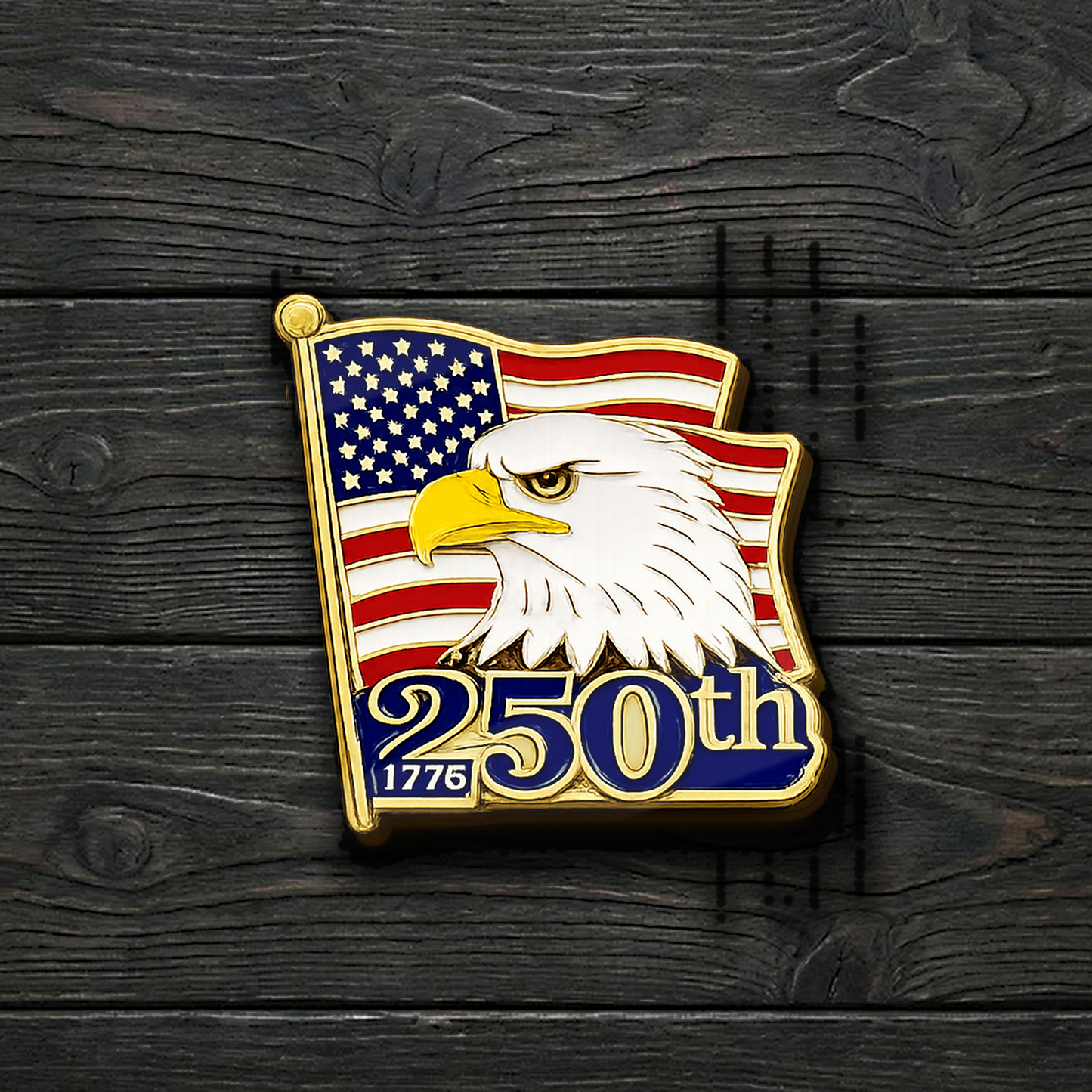 USA 250 Years Anniversary Lapel Pin Pack Of 10, Patriotic 1776–2026 Enamel Badge 685001