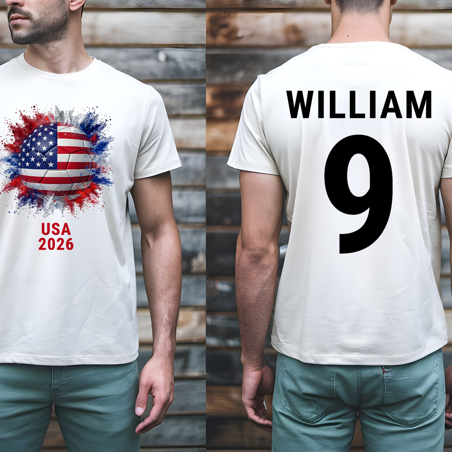Custom Country Flags Front & Back Shirt | Personalized World Cup 2026 Shirt 684615