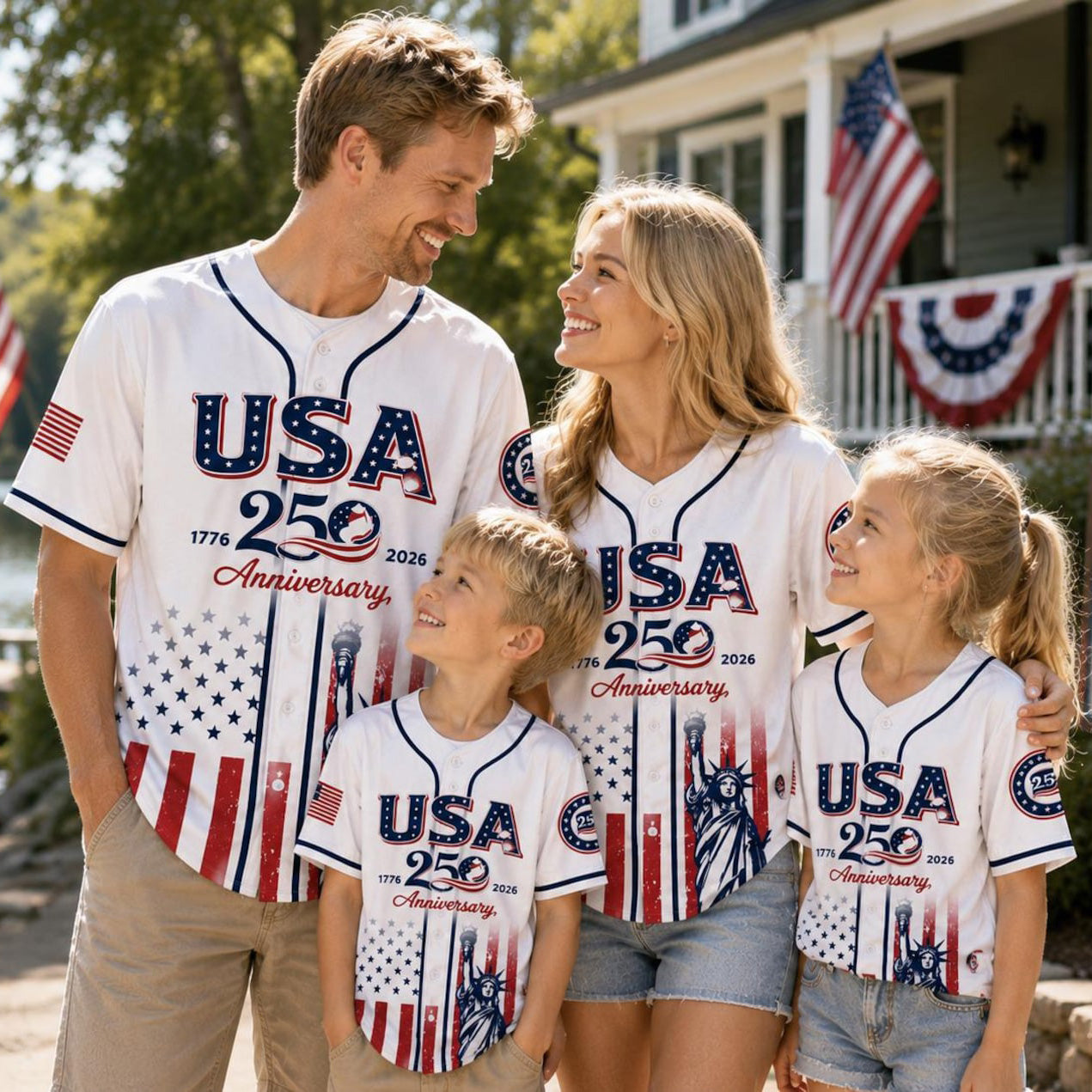 USA 250th Anniversary Baseball Jersey, America 1776-2026 Patriotic 4th Of July Shirt 685204