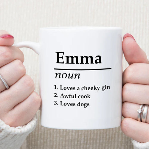 Personalized Name Definition Mug Gifts Ideas Presents For Anniversary Christmas Fathers Mothers Day C590