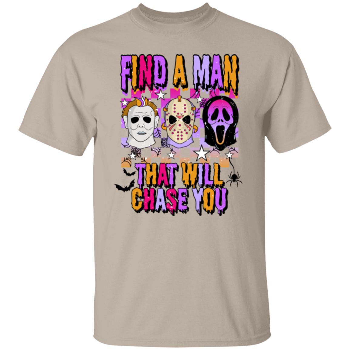 Find A Man Retro Horror Halloween Shirt, Spooky Vibes, Scary Movie, Trendy Halloween Shirt 776V1