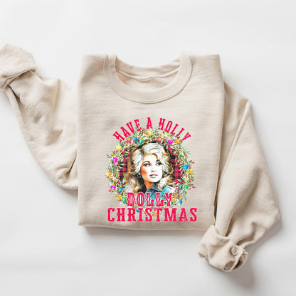 Have A Holly Dolly Christmas Bright Sweater | Dolly Parton Memorial Holiday Sweatshirt | Country Music Legend Tee 686087 WFD