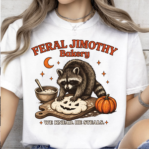 Feral Jimothy Bakery Shirt, Spooky Season Raccoon Halloween Tee, Raccoon Lover Gift 685822