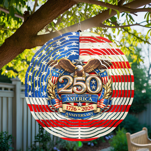USA 250 Years Anniversary Wind Spinner | Patriotic Wind Spinner | Garden Decor 684529