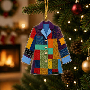 Dolly Parton Memorial Acrylic Ornament, Coat Of Many Colors Patchwork Christmas Tree Decor 686129 WFD