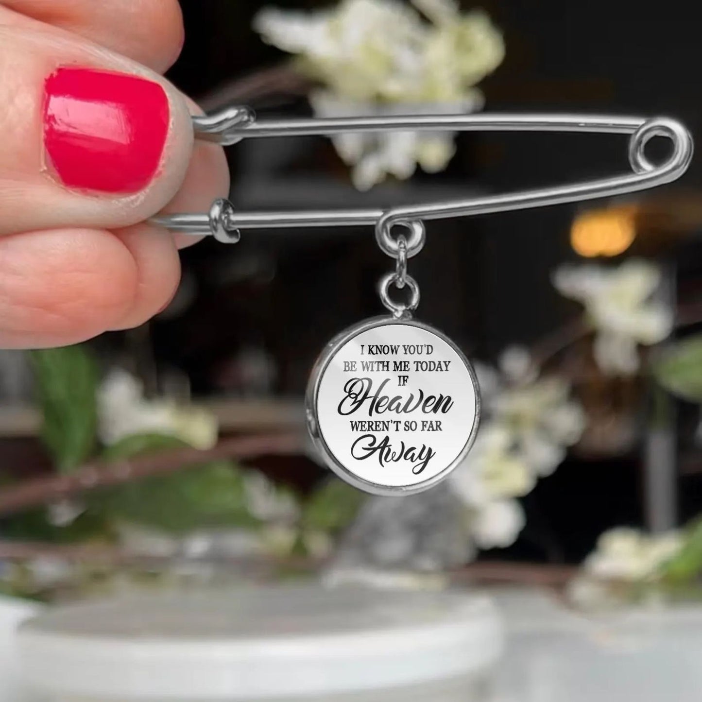 I Know You’d Be With Me | Personalized Memorial Graduation Pin | Memorial Pin | Custom Photo Charm 684862