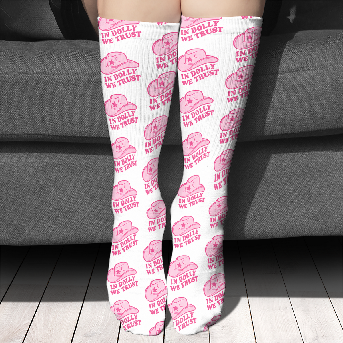 In Dolly We Trust Socks, Country Music Tribute Apparel, Dolly Fan Gift 686285