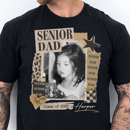 Custom Photo Senior Mom Dad 2027 Shirt, Personalized Class of 2027 Graduation Shirt, Proud Family Matching Tee 685722