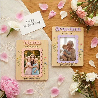 Personalized I Love You Mama Photo Magnet | Mothers Day Picture Frame | Gift For Mom,Grandma 684675