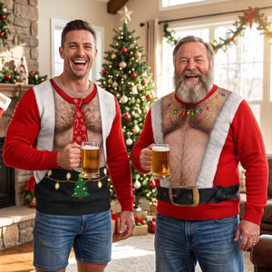 Funny Santa Belly Body Christmas All-Over Print Sweatshirt, Funny Meme Christmas Sweater, Gift For Husband Dad Grandpa 686164 WFD