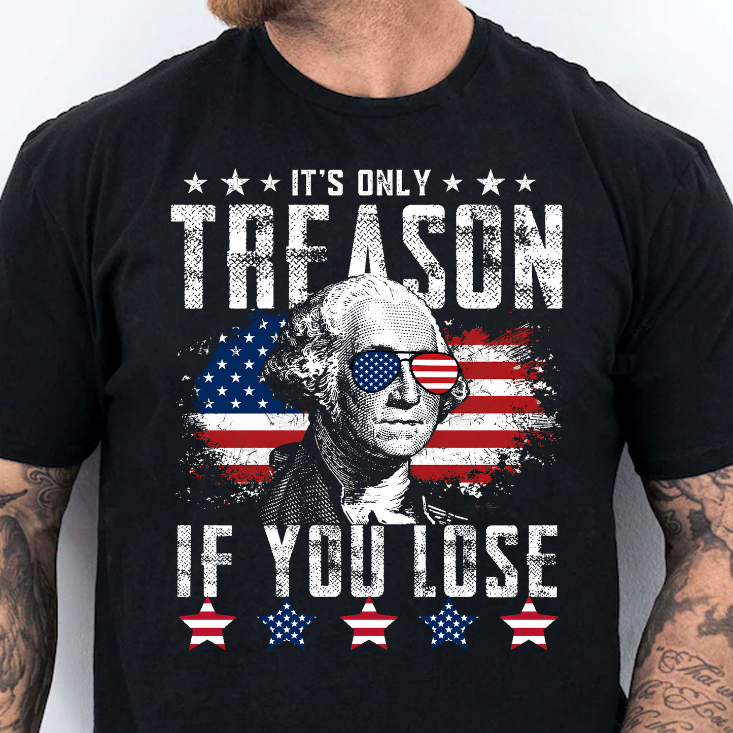 It's Only Treason If You Lose Dark Shirt, Funny George Washington Tee, Independence Day Gift 685339