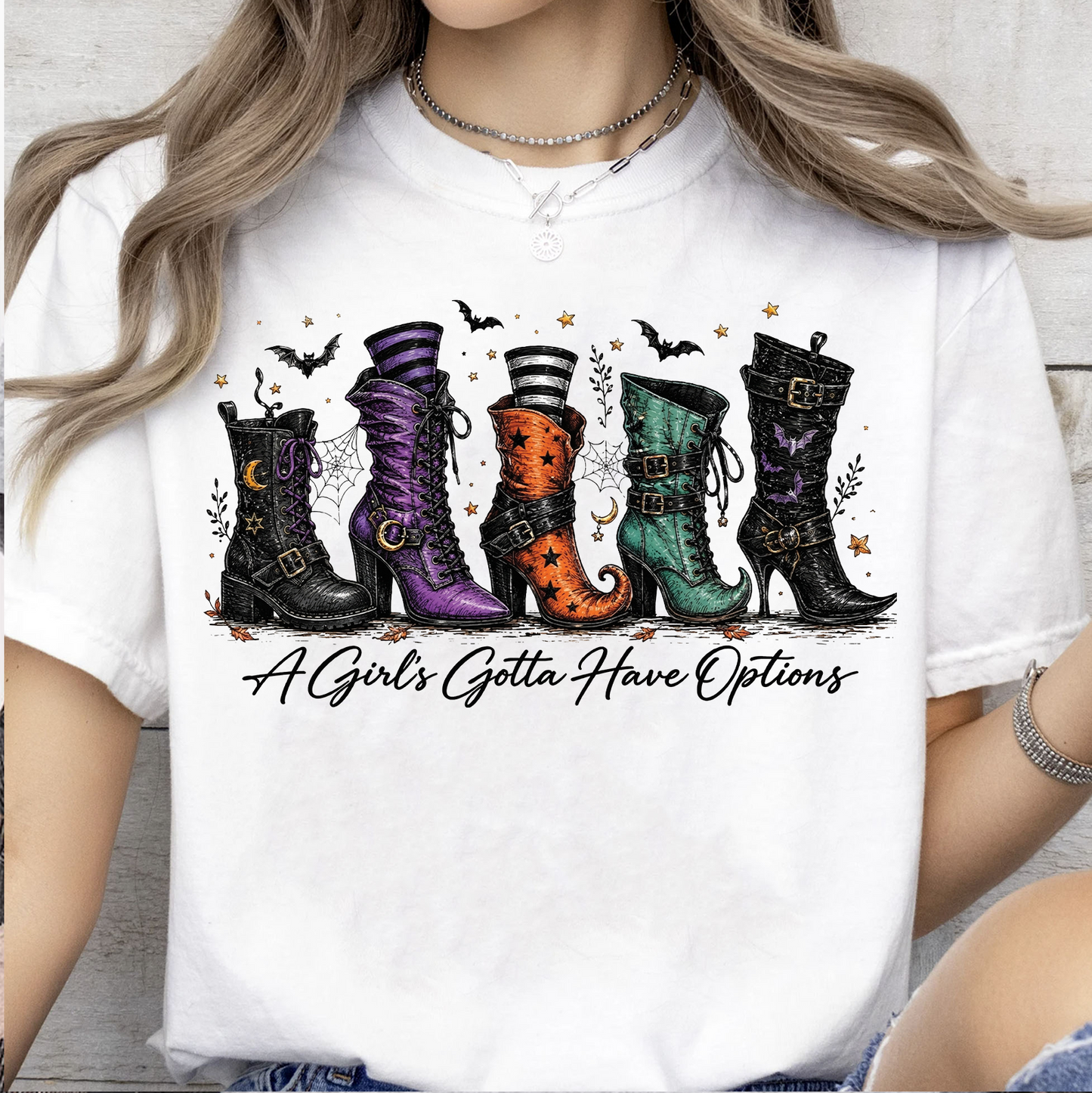 A Girl's Gotta Have Options Bright Shirt, Retro Halloween Tee, Funny Gift For Halloween 685938