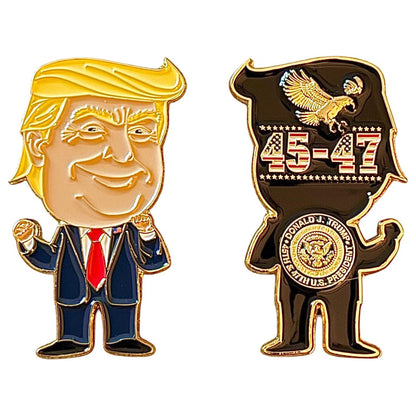 Dancing President Trump Enamel Pin, Funny Trump Meme Pin, Funko Pop Donald DJT MAGA, Trump Supporter Gifts 684164