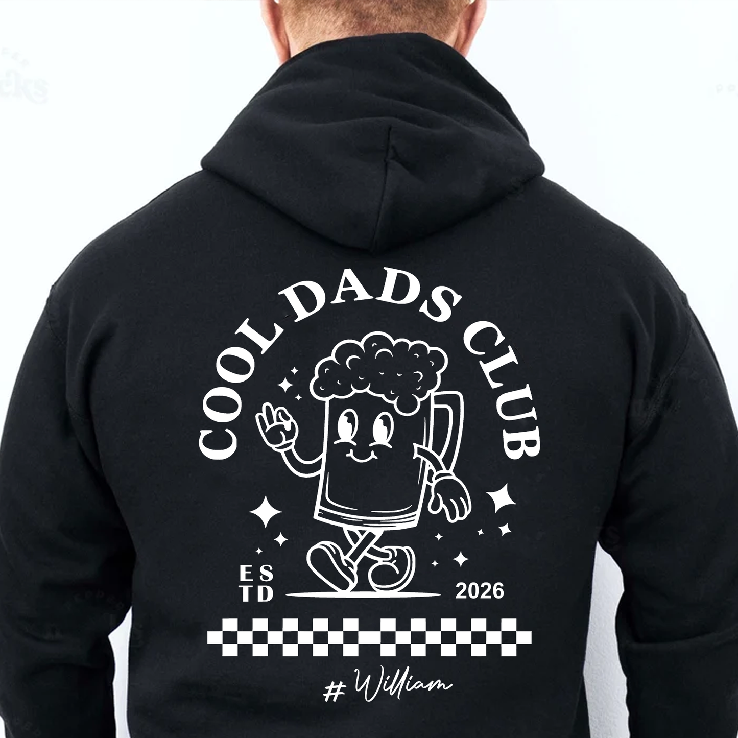 Personalized Cool Dads Club Backside Shirt, Custom Name Dark Tee, T-Shirt Gift For Father's Day 684871