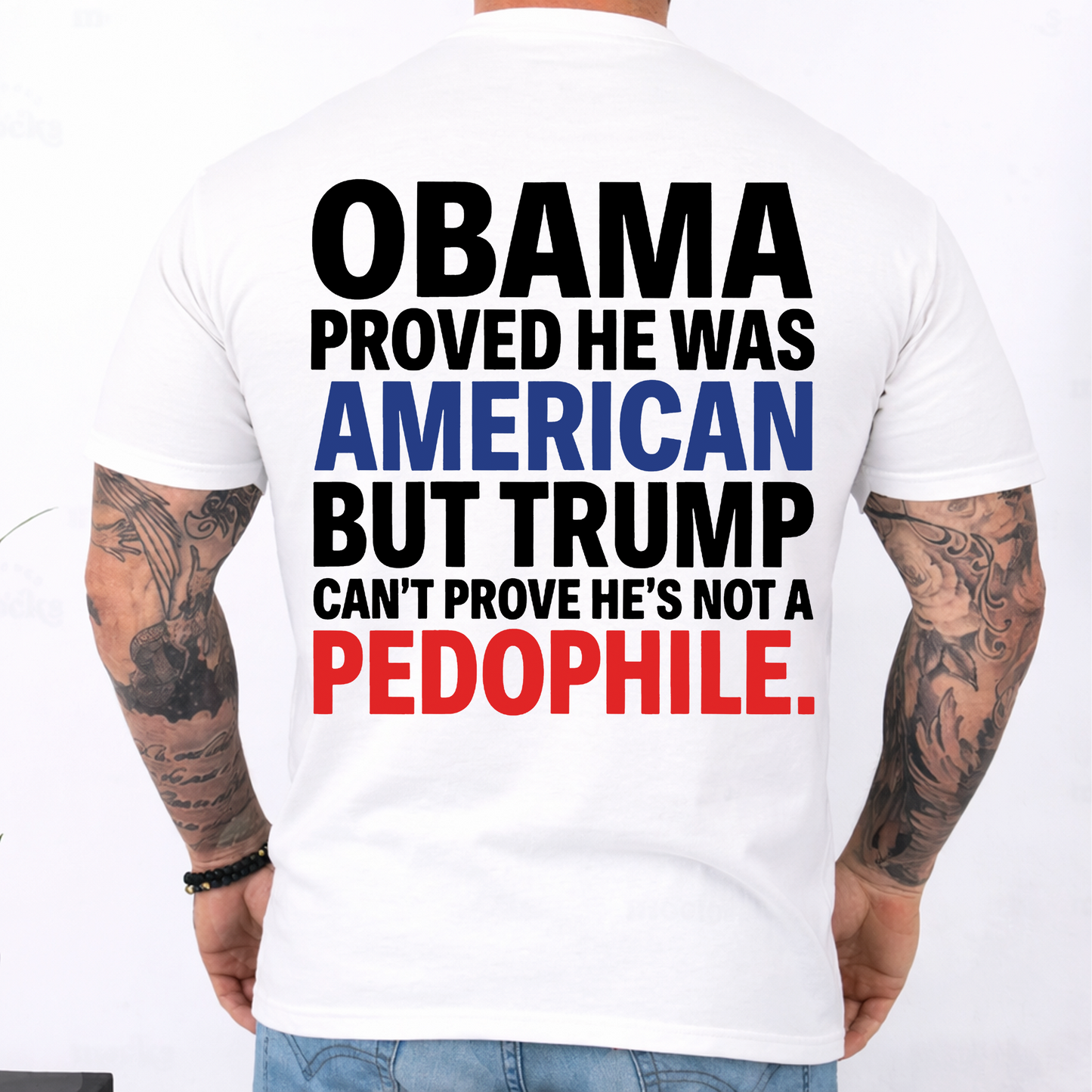 Obama Funny Political Backside Bright Shirt, Anti Trump Humor Tee 686024