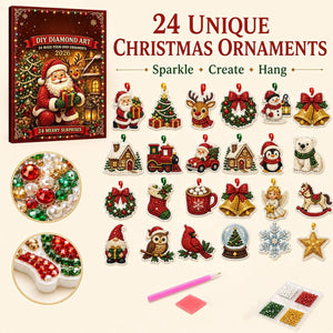 Mini Diamond Art Christmas Advant Calendars, 24 Pieces Holiday Countdown 686552 WFD