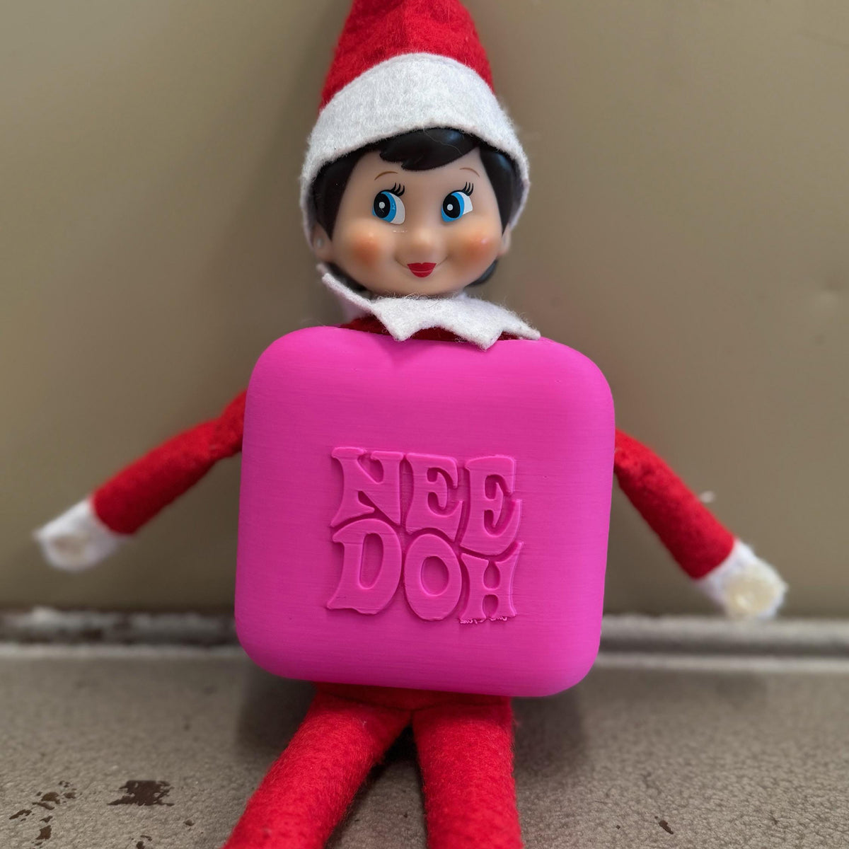 ElfDoh Squishy Inspired Costume, Square Christmas Elf Accessory, Funny Holiday Outfit Gift 686647 WFD