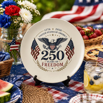 250 Years Of Freedom Jewelry Dish | Vintage Patriotic Trinket Tray | 4th Of July Gift 685306