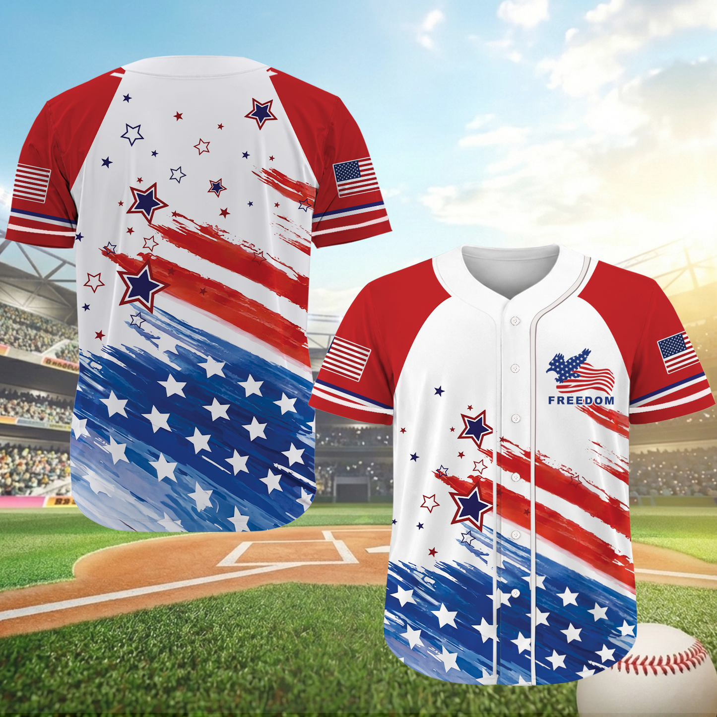 Personalized USA 250th Anniversary Baseball Jersey, Patriotic 1776-2026 Semiquincentennial Tee, 4th Of July Gift 685307