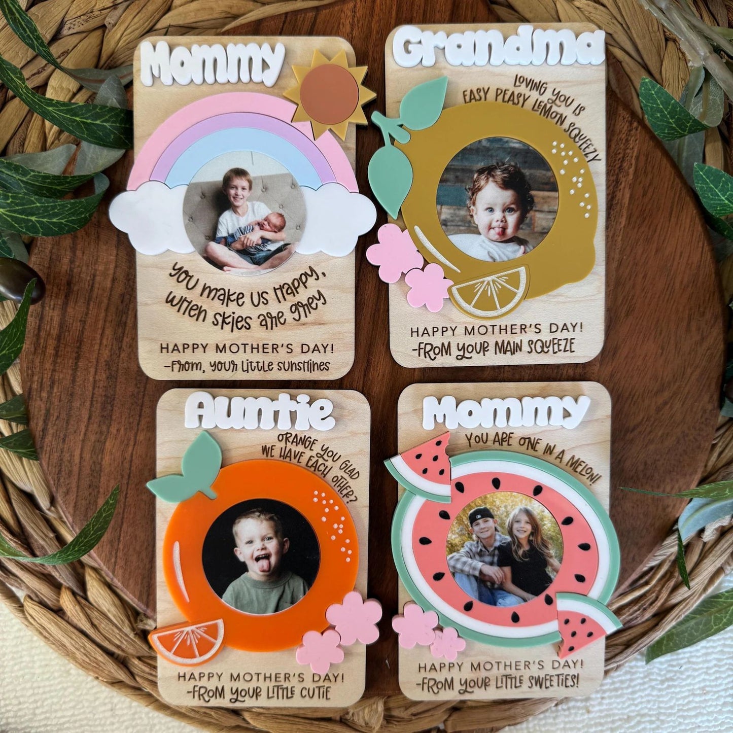 You Make Us Happy Magnet | Personalized Photo Magnet | Mother's Day Fridge Photo Magnet 684677