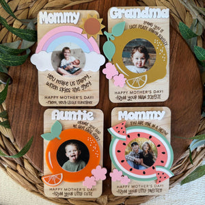 You Make Us Happy Magnet | Personalized Photo Magnet | Mother's Day Fridge Photo Magnet 684677