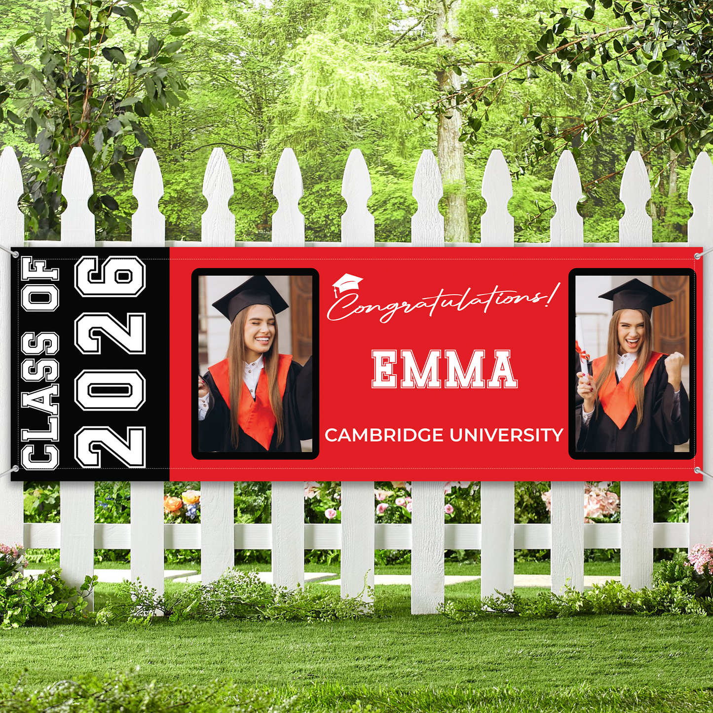 Personalized Class Of 2026 Graduation Banner Flag | Custom Graduation Party Decor 684586