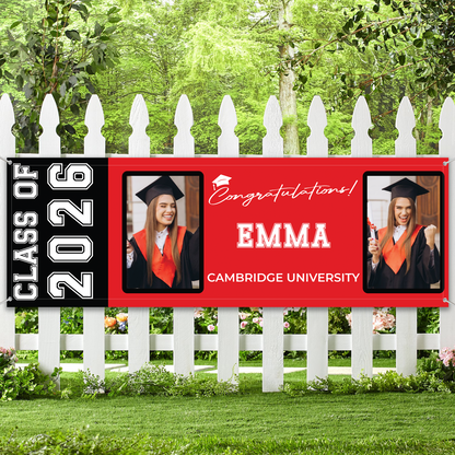 Personalized Class Of 2026 Graduation Banner Flag | Custom Graduation Party Decor 684586