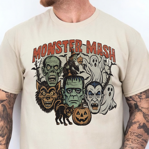 Retro Monster Mash Bright Shirt, Spooky Season Tee, Halloween Gift For Men & Women 685701