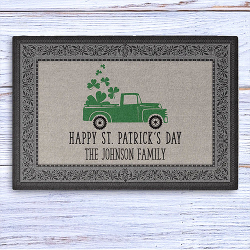 Happy St. Patrick's Day Personalized Doormat