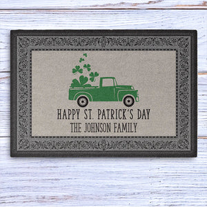 Happy St. Patrick's Day Personalized Doormat