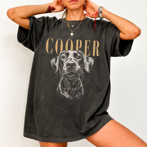 Custom Pet Photo And Name | Personalized Dark Shirt | Customized Picture Dog Shirt | Gift For Dog Lovers 684932