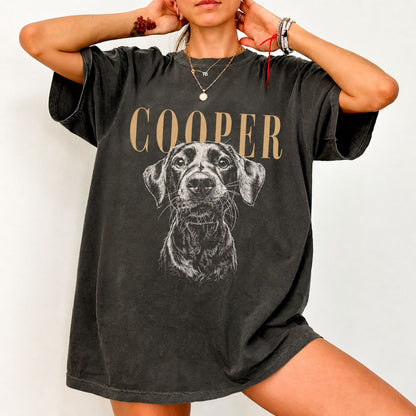 Custom Pet Photo And Name | Personalized Dark Shirt | Customized Picture Dog Shirt | Gift For Dog Lovers 684932