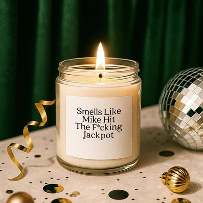 He Hit The Jackpot Funny Engagement Gifts | Personalized Engagement Candle | Gift For Bride 684762