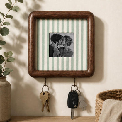 Personalized Couple Photo Wooden Key Holder, Custom Photo Strip Frame, Housewarming Gift 686033 WFD