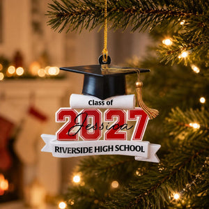 Personalized Class Of 2027 Acrylic Ornament, Custom Christmas Gift For Senior 686365 WFD