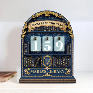 Vintage Book Read Tracker, Personalized Book Lover Gift, Reading Tracker, Books Read This Year Counter, Reading Lover Gift, Library Decor