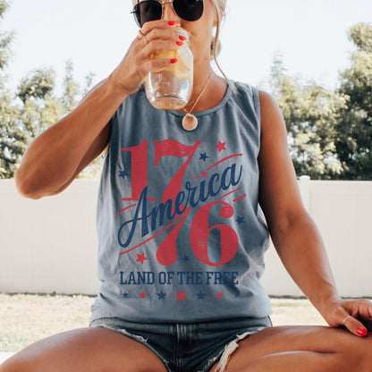 1776 America Land Of The Free Tank Top, Patriotic 1776-2026 USA 250th Anniversary Tank Shirt 685178
