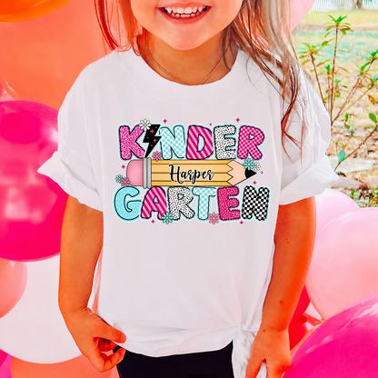 Personalized Kindergarten Kids Shirt, Custom Name Back To School Tee, First Day Of School Shirt 685528