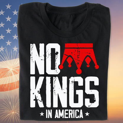 No King in America Shirt, Vintage Patriotic Tee, Anti Trump Anti MAGA Dark Shirt 682474