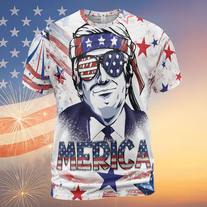 No More Bullsh*t Trump Make 4th of July Great Again AOP T-Shirt | Independence Day Shirt | 4th of July All-Over Printed T-Shirt | Patriotic America AOP T-Shirt 682301 - GOP